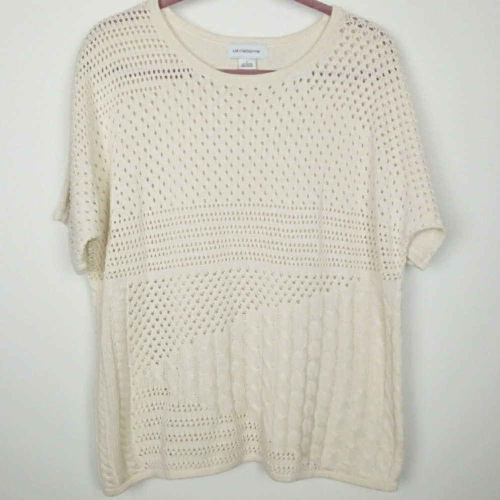 Liz Claiborne Knit Sweater Top Women Size L